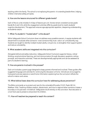 Safeguards School Curriculum: Equipping Kids with Safety Skills (USB Drive)